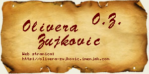Olivera Žujković vizit kartica